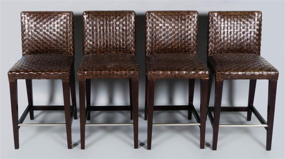 SET OF FOUR CONTEMPORARY MAHOGANY