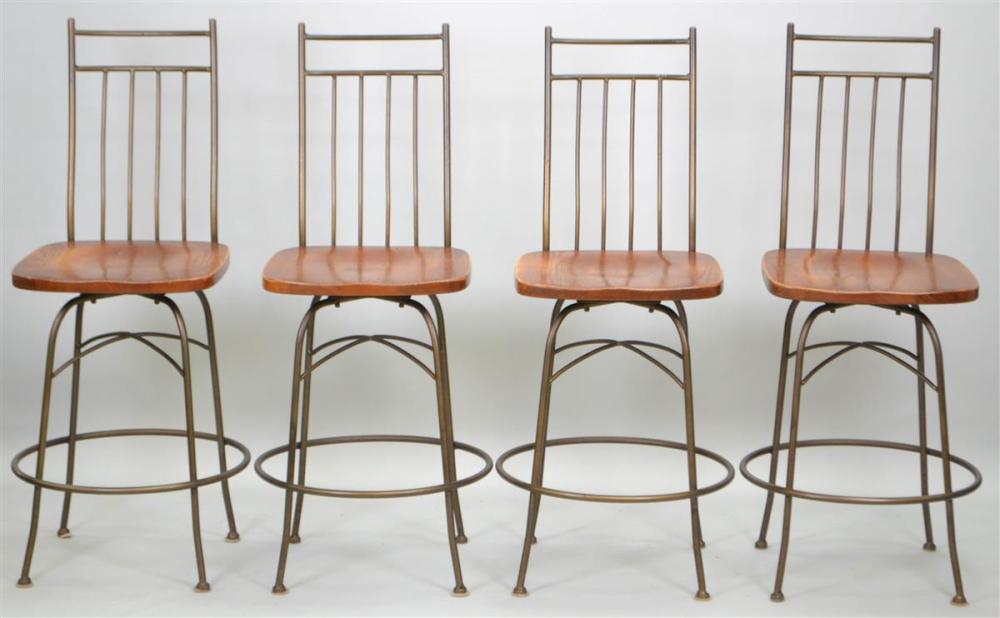 SET OF FOUR CONTEMPORARY METAL