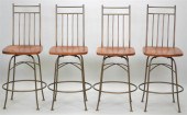 SET OF FOUR CONTEMPORARY METAL