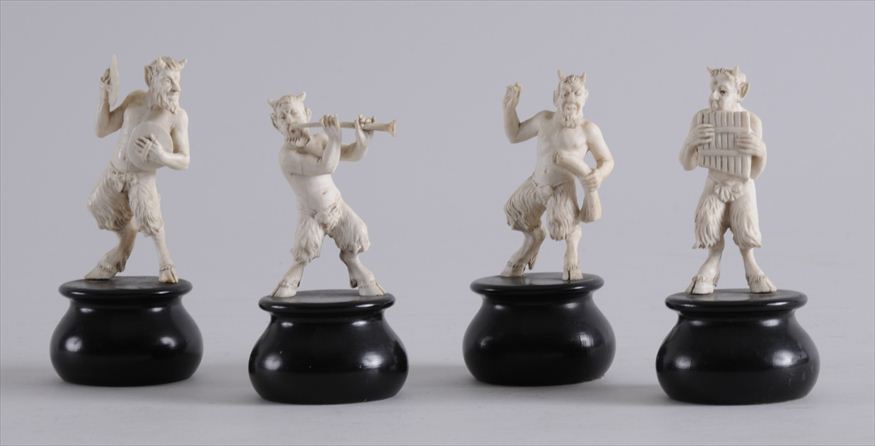SET OF FOUR CONTINENTAL CARVED
