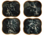 SET OF FOUR CONTINENTAL PAINTI
