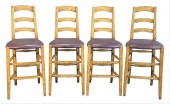 SET OF FOUR COUNTER TOP STOOLS