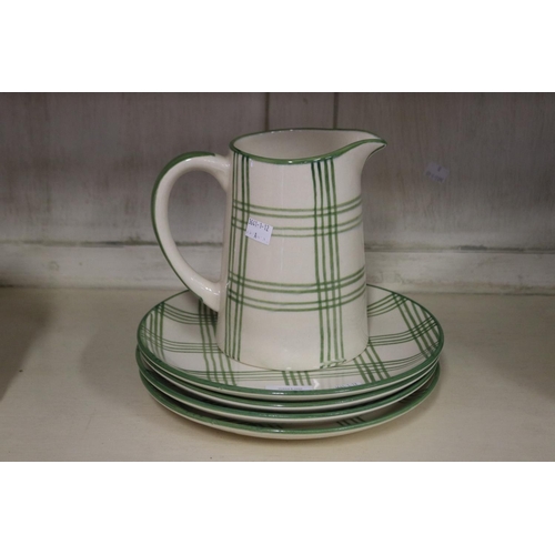 Set of four country ware plates and