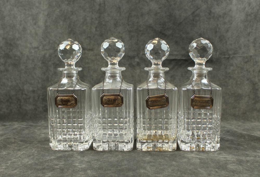 SET OF FOUR CUT CRYSTAL
