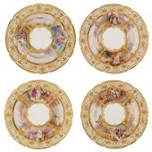 SET OF FOUR DRESDEN PORCELAIN