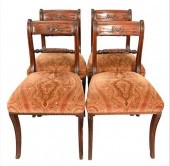 SET OF FOUR DUNCAN PHYFE MAHOG