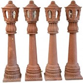SET OF FOUR EARTHENWARE OUTDOO