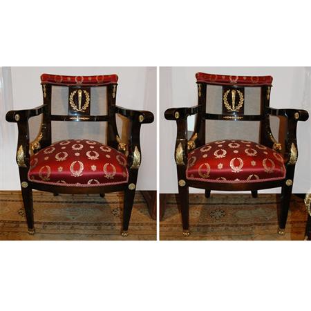 Set of Four Empire Style Gilt-Metal