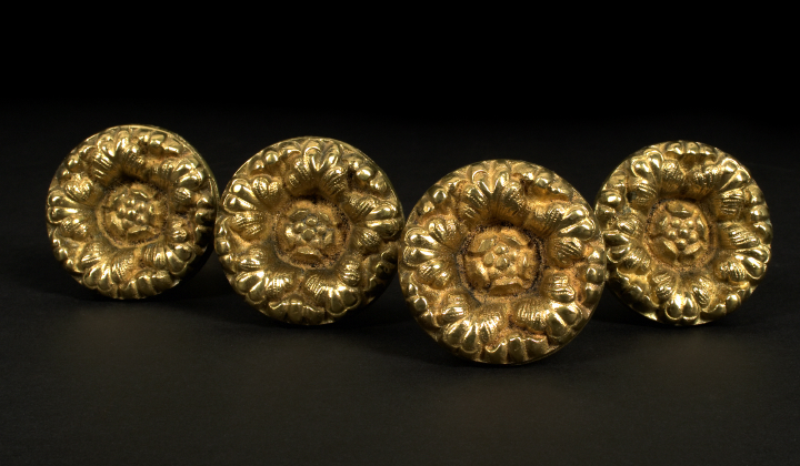 Set of Four English Cast-Brass