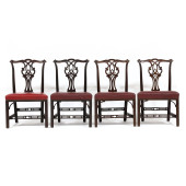 SET OF FOUR ENGLISH CHIPPENDAL