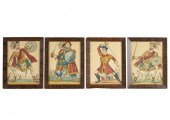 SET OF FOUR ENGLISH COLORED EN