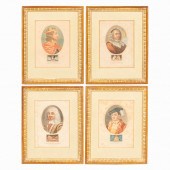 SET OF FOUR ENGLISH PORTRAIT E
