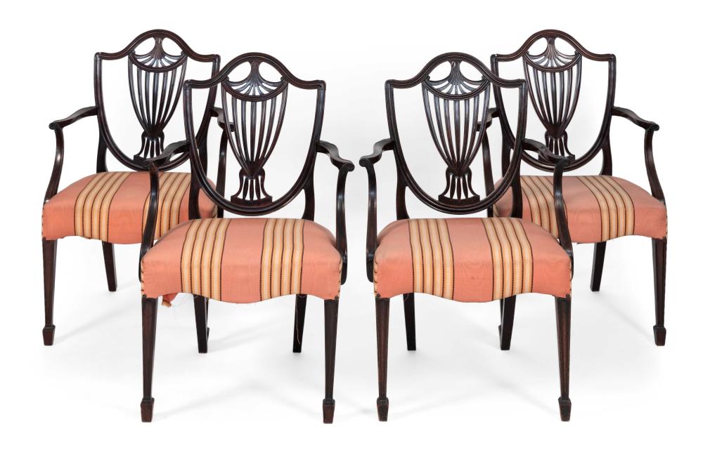 SET OF FOUR FEDERAL ARMCHAIRS