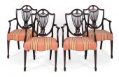 SET OF FOUR FEDERAL ARMCHAIRS