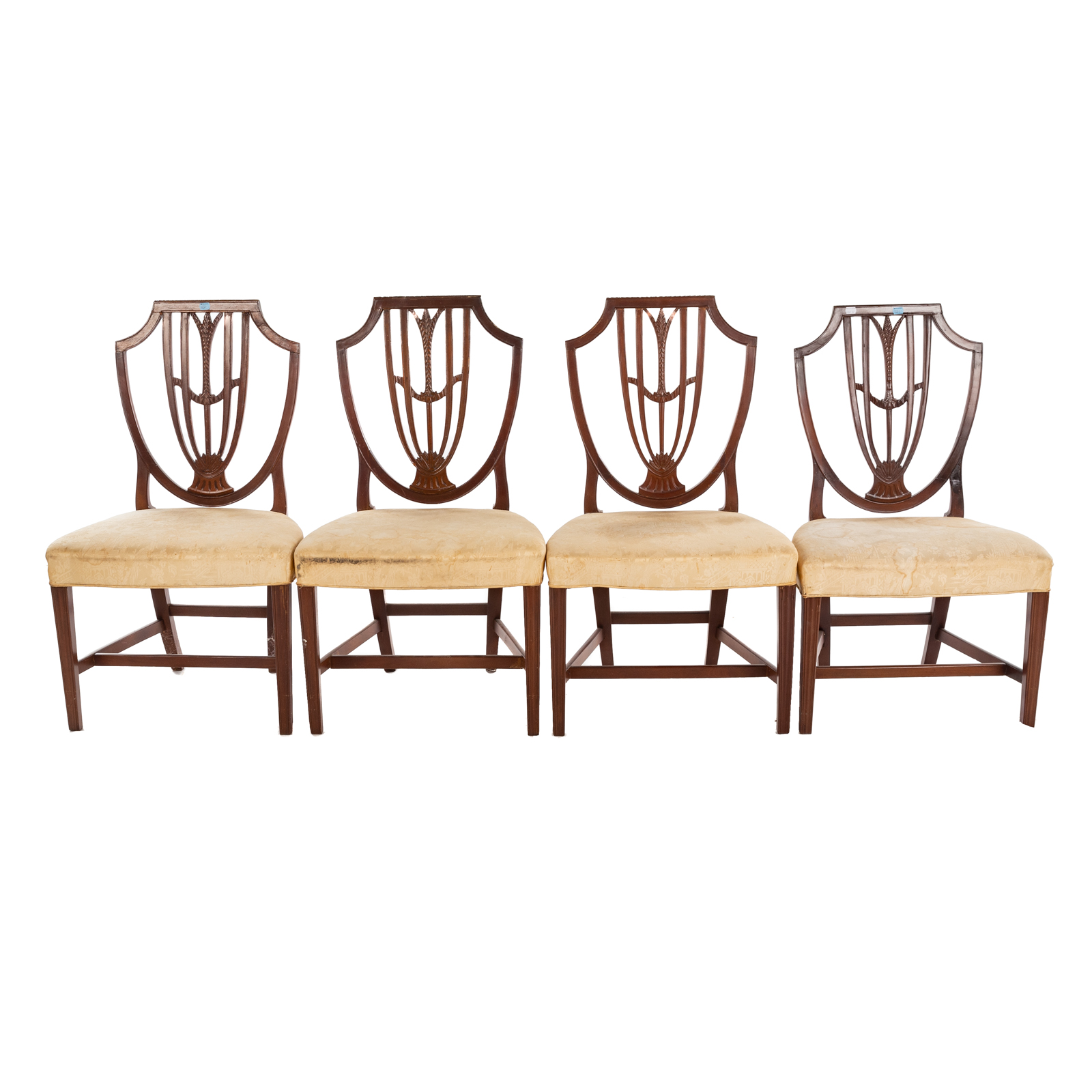 SET OF FOUR FEDERAL SHIELDBACK SIDE