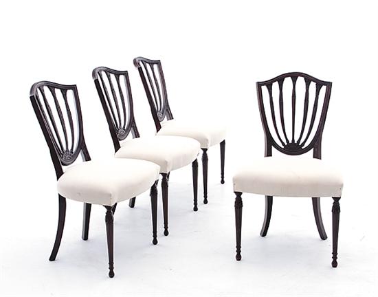 Set of four Federal style carved