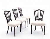Set of four Federal style carv