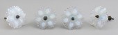 SET OF FOUR FLORIFORM MILK GLA