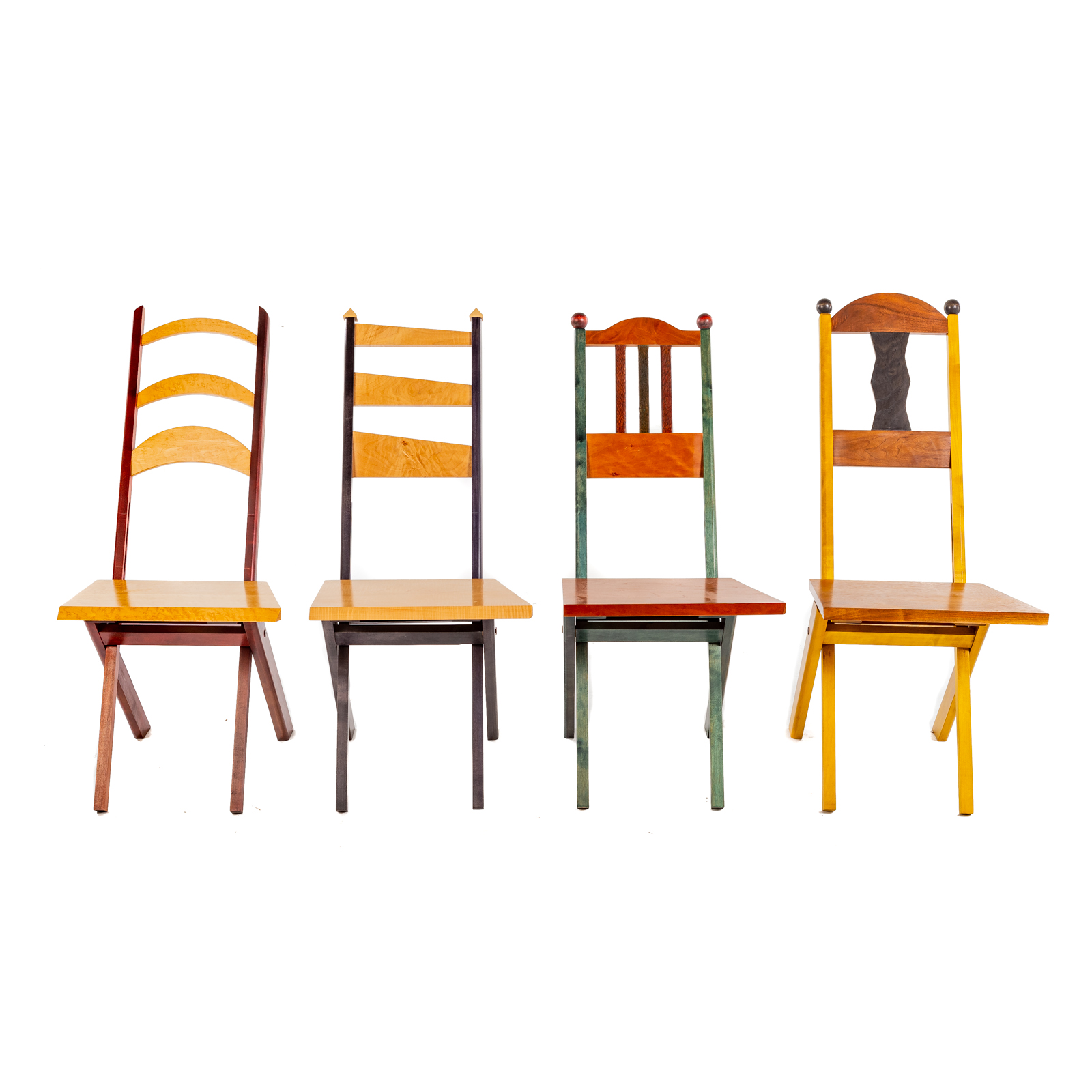 SET OF FOUR FOLDING WALL CHAIRS