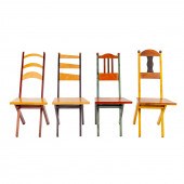 SET OF FOUR FOLDING WALL CHAIR