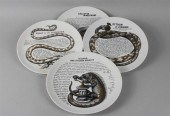 SET OF FOUR FORNASETTI SILK-SC