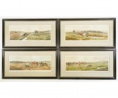 Set of four framed and matted