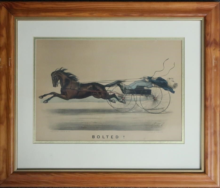 Set of four framed and matted