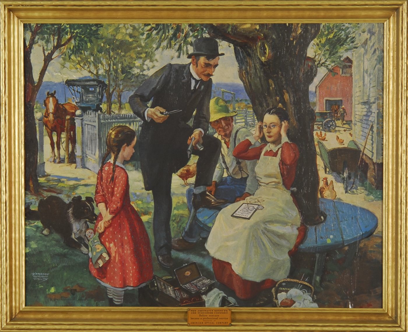 SET OF FOUR FRAMED COLORED