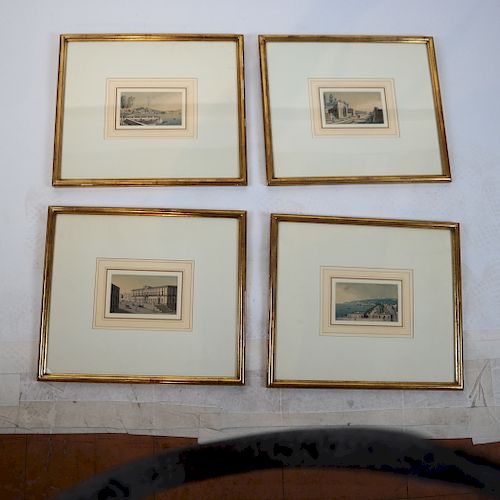 SET OF FOUR FRAMED LITHOGRAPHSSet