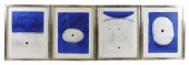 SET OF FOUR FRAMED MIXED MEDIA