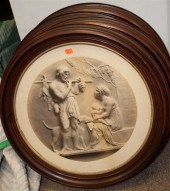 Set of four framed roundel pho