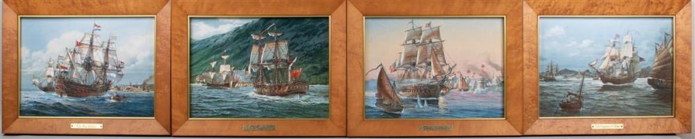 SET OF FOUR FRANKLIN MINT CERAMIC