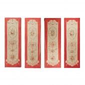 SET OF FOUR FRENCH AUBUSSON TA