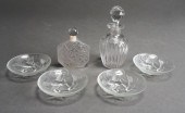 SET OF FOUR FRENCH GLASS BIRD