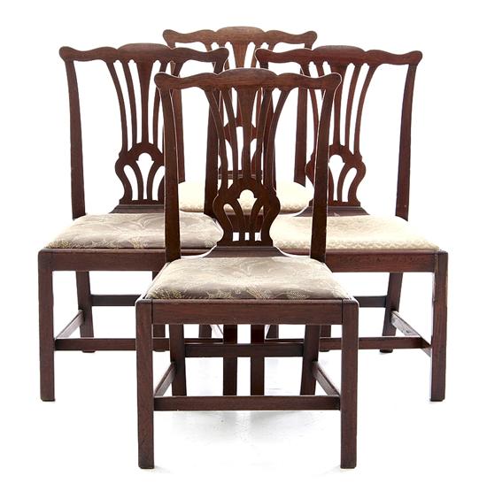 Set of four George III mahogany