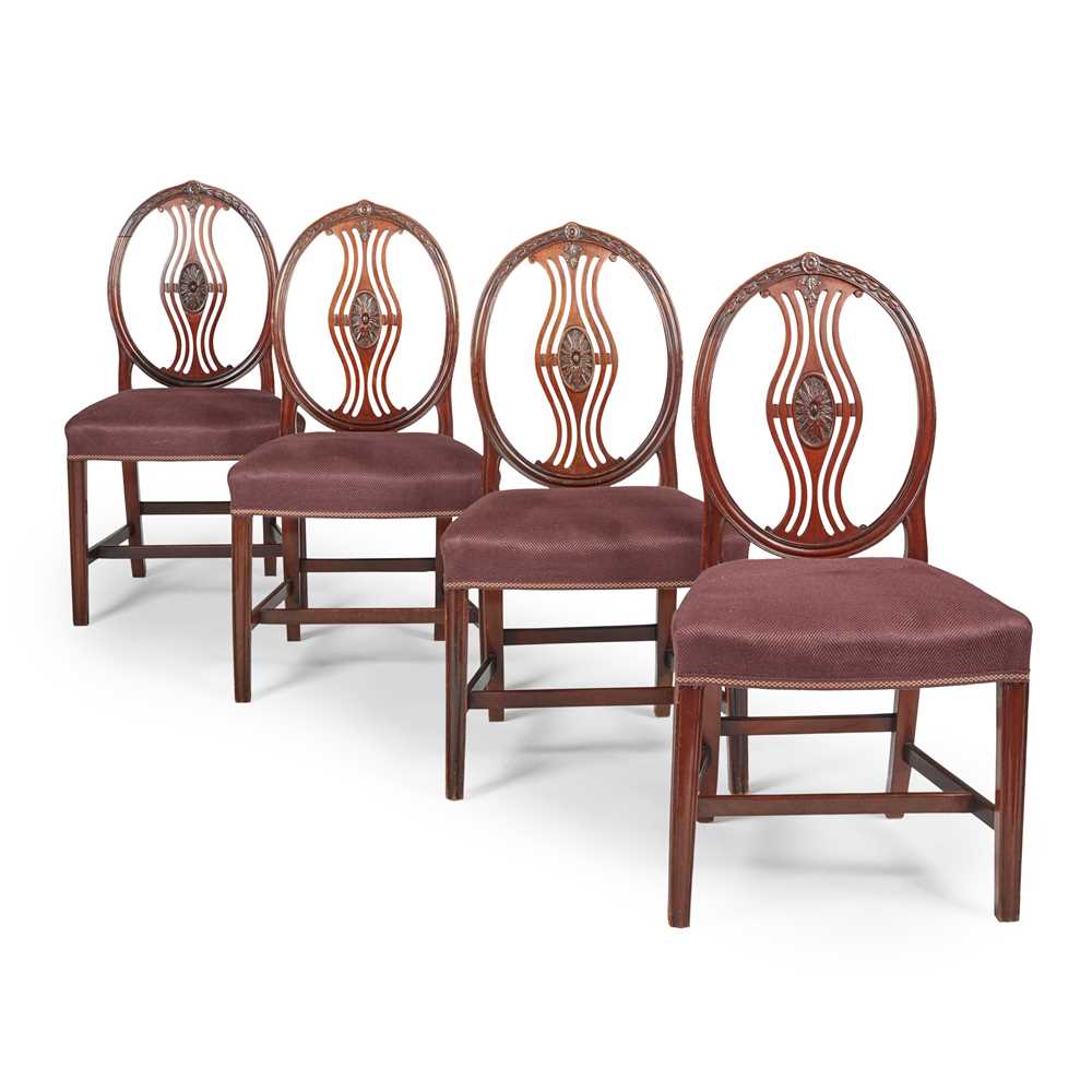 SET OF FOUR GEORGE III MAHOGANY