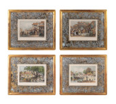 SET OF FOUR GILT FRAMED THOMAS