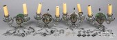 SET OF FOUR GLASS WALL SCONCES