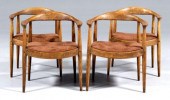 Set of four Hans Wegner armcha