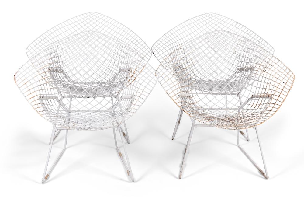 SET OF FOUR HARRY BERTOIA FOR KNOLL