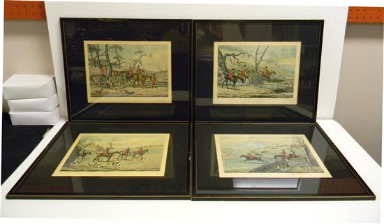 Set of four Henry Alken hand