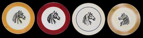 SET OF FOUR HORSE HEAD