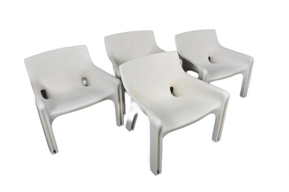 SET OF FOUR ITALIAN ARTE MIDE WHITE