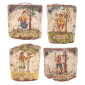 SET OF FOUR ITALIAN FAIENCE RO