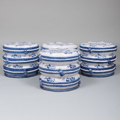 SET OF FOUR ITALIAN GLAZED