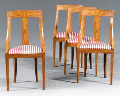 Set of four Italian gondola chairs:
