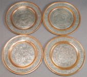 SET OF FOUR JUDAICA SILVERED M