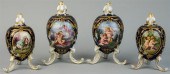 SET OF FOUR KPM EGG-FORM COVER