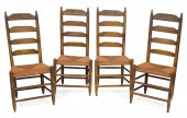SET OF FOUR LADDERBACK SIDE CH