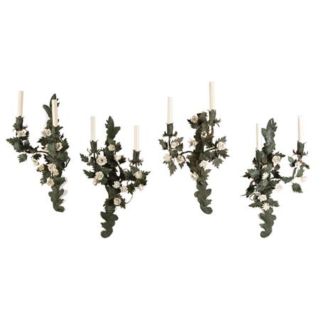 Set of Four Louis XV Style Tole